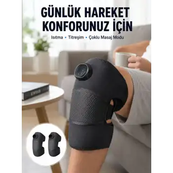 3 Seviyeli Titreşimli Isıtmalı Diz Bakım Masaj Cihazı Yeni Nesil