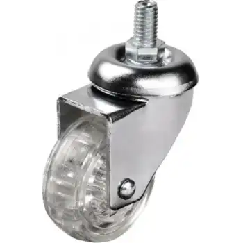 302 - 50x20 Mm Şeffaf Makaralı Vidalı Teker