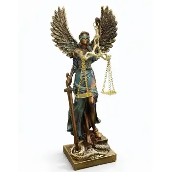 30x9 cm Polyester Kanatlı Adalet Biblosu