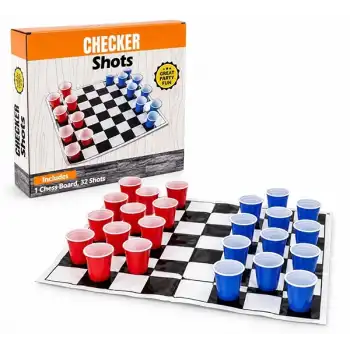 32 Shot Bardaklı Dama Oyunu Seti Alk5347