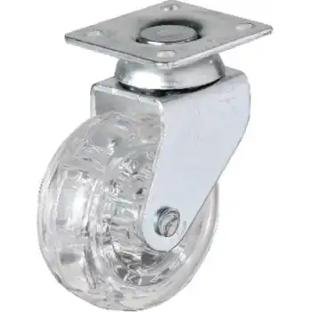 325 - 50x20 Mm Şeffaf Makaralı Tablalı Teker 4 Adet