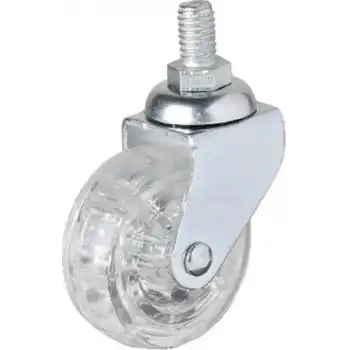 326 - 50x20 Mm Şeffaf Makaralı Vidalı Teker 4 Adet