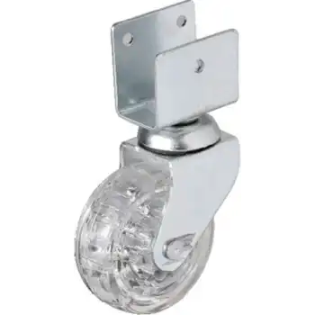 328 - 50x20 Mm Şeffaf Makaralı Kısa U Tablalı Teker 4 Adet