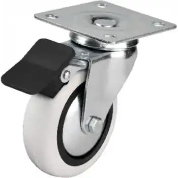 353 - 75x25 Mm Pvc Makaralı Tablalı Frenli Teker 4 Adet