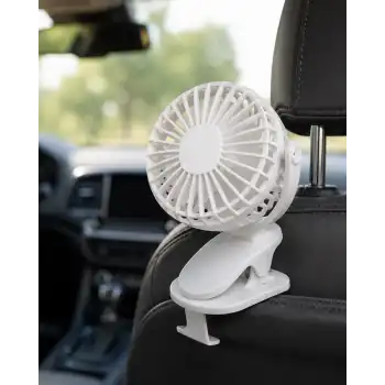 360 Derece Dönebilen Mandallı Şarjlı Mini Masa Fanı (Kopya)