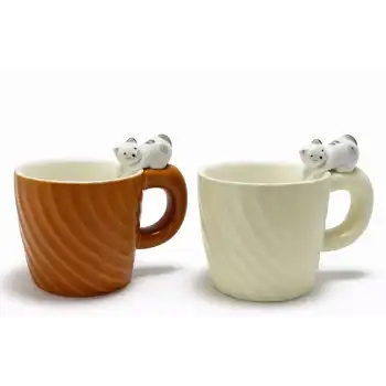 3d Kedi Figürlü Desenli Kupa Bardak Alk5033