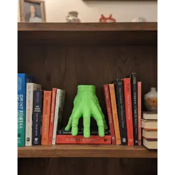 3D Modern Yeşil El Heykeli 27x22 cm Raf ve Konsol Üstü Dekor