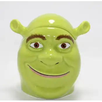 3d Shrek Tasarımı Kapaklı Kupa Bardak Alk4534