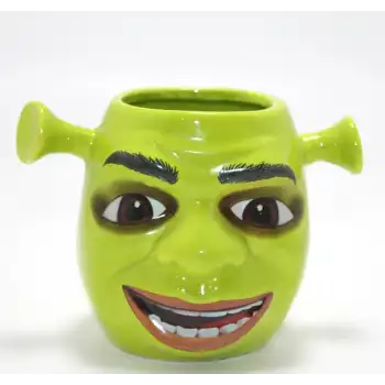 3D Shrek Tasarımı Porselen Kupa Bardak