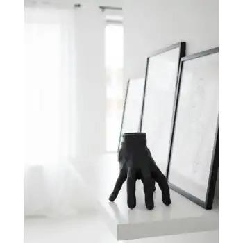 3D Siyah El Biblo 27x22 cm İddialı Ev Dekorasyonu