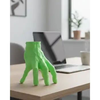 3D Yeşil El Tasarım Dekor 27x22 cm Büyük Boy Şık Obje