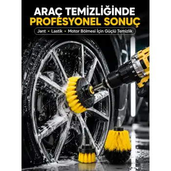 3’lü Matkap Ucu Fırça Takımı Zorlu Kirler İçin