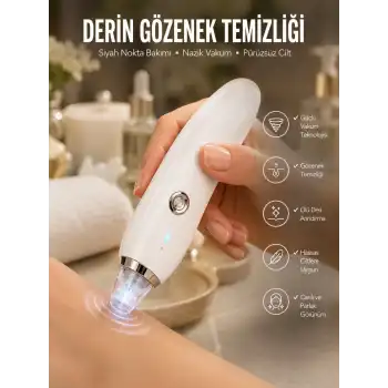4 Başlıklı Pilli Vakumlu Siyah Nokta Temizleyici Akne Ve Sivilce Önleyici