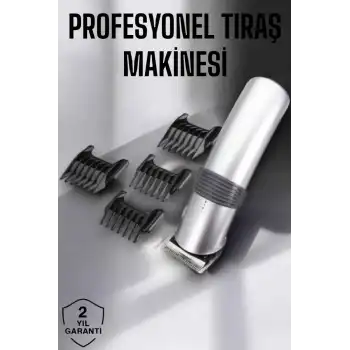 4 Taraklı Taşınabilir Profesyonel Saç ve Sakal Kesme Tıraş Makinesi