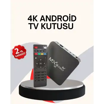 4K Android TV Box – Akıllı Medya Oynatıcı, 2GB RAM, 16GB Hafıza, Wi-Fi Destekli