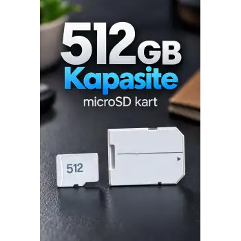 512 GB Bellek Kartı MicroSD ve SD Adaptör