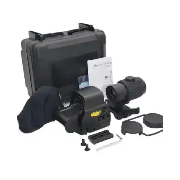 558-G43 XPS2 Hedef İşaretleyici Red Dot - Holografik Nişangâh, 5x Büyütmeli Set-Siyah