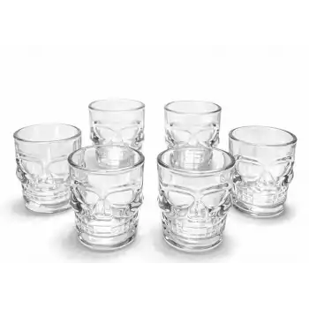 6lı Cam Kurukafa Bardak Seti Alk5116