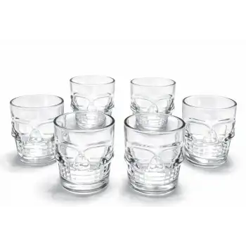 6lı Kurukafa Cam Shot Bardağı Alk2151