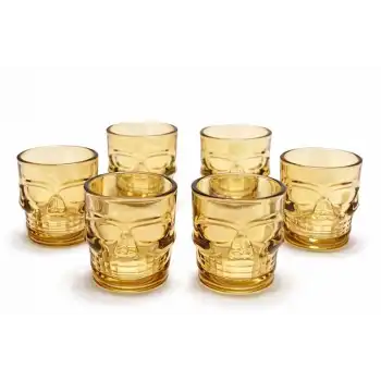 6lı Kurukafa Cam Shot Bardağı Alk2160