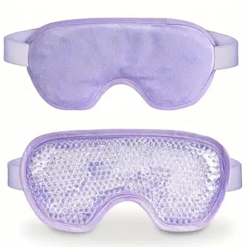 Sıcak Ve Soğuk Boncuklu Buz Jeli Terapi Göz Maskesi (Mor)
