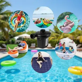 Taşınabilir Elektrikli Hava Kompresörü - Şişme Yatak ve Lastik Şişirme Pompası, Vakumlu Poşet Aparatlı