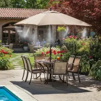 10 Metre Kendin Yap Açık Alan Serinletme Sistemi - Nozzle Başlıklı Bahçe ve Teras Nemlendirme Seti