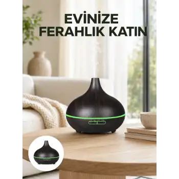 7 Renk Işıklı Ultrasonik Hava Difüzörü – Sessiz ve Güvenli Kullanım Yeni Nesil