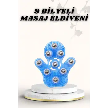 9 Bilyeli Masaj Eldiveni Giyilebilir Plastik Vücut Sıkılaştırıcı