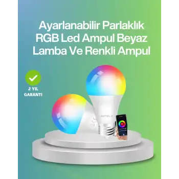 9 Watt Beyaz Işık ve Renk Ayarlı Akıllı LED Ampul