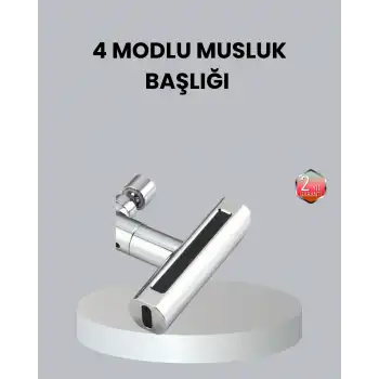 ABS Pirinç Alaşımlı Musluk Başlığı 4 Modlu 360° Dönebilen ve Ekonomik