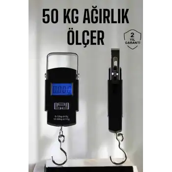 Ağırlık Ölçer 50 Kg El Terazisi El Kantarı Pilli Led Ekran