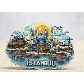 Ahşap İstanbul Temalı Magnet Alk4598