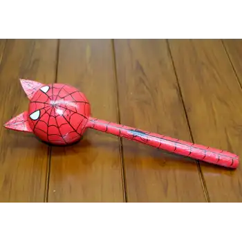 Ahşap Kedili Spiderman Marakas Tekli