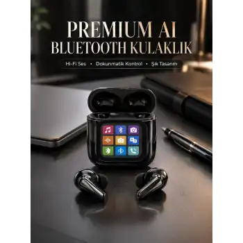AI Destekli Dokunmatik Ekranlı Kablosuz Bluetooth Kulaklık
