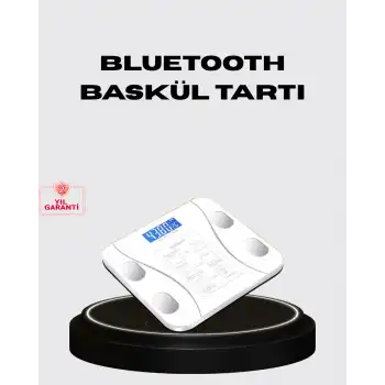 Akıllı Dijital Baskül – Bluetooth Bağlantılı, 8 Ölçüm Verili, Akıllı Vücut Analiz Tartısı