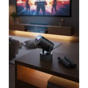 Akıllı Projeksiyon Cihazı Karaoke Mikrofonlu 1080P Android