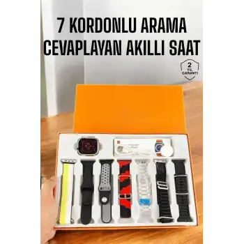 Akıllı Saat 7 Kordonlu Bildirim Görebilen Metal Kordon GPS Özelliği