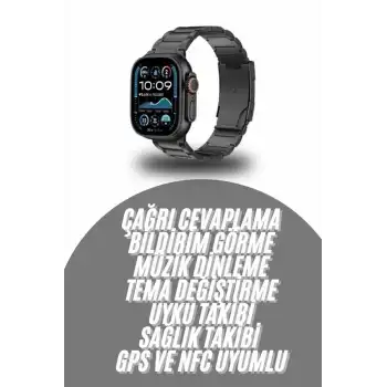 Akıllı Saat Arama Konuşma GPS ve NFC Özelliği 3 Kordonlu Amoled Ekran
