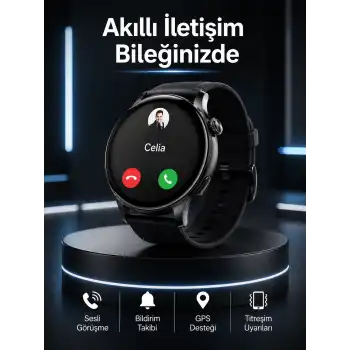 Akıllı Saat Bildirim Görme Amoled Ekran GPS Uyumlu Sesli Görüşme