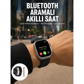 Akıllı Saat Kol Saati Android ve İOS Uyumlu Nabız Ölçer Sesli Asistan Yeni Nesil