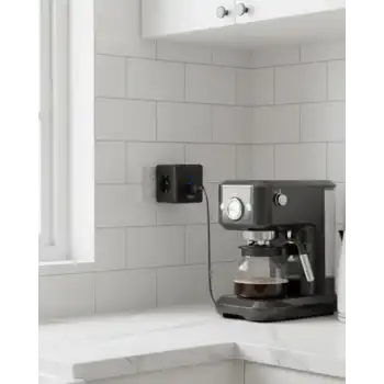 Akım ve Voltaj Korumalı Küp Priz 3 USB Destekli