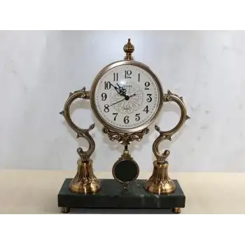 Altı Mermer Sarkaşlı Masa Üstü Saat Alk4321