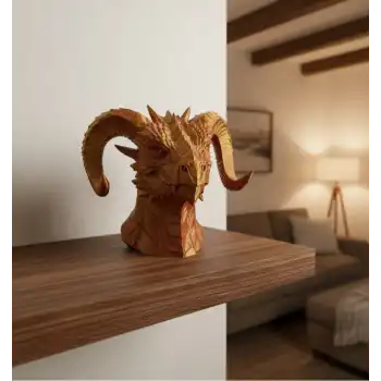 Altın Kırmızı Ejderha Figürü