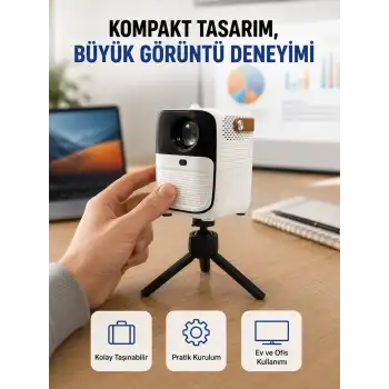 Android Sistemli Mini Projektör – Uygulama Destekli Akıllı Kullanım Yeni Nesil