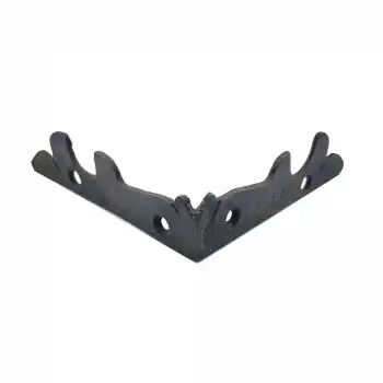 Antika Tarz Dekoratif Pirinç Lale Köşe Gönye - Yan, 105x105 Mm, Oksit