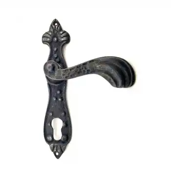 Antika Tarz Dekoratif Pirinç Mevlana Yale Kapı Kolu - 228x48 Mm, Oksit
