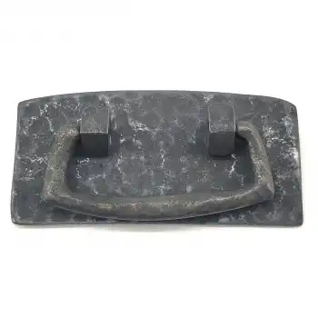 Antika Tarz Dekoratif Pirinç Otantik Dövme Kapı Kulbu - 45x90 Mm, Oksit