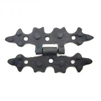 Antika Tarz Dekoratif Pirinç Yıldız Menteşe - 84x44 Mm, Oksit
