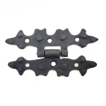 Antika Tarz Dekoratif Pirinç Yıldız Menteşe - 84x44 Mm, Oksit